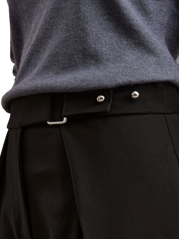 Wide Leg Pantalon Il Lanificio en noir