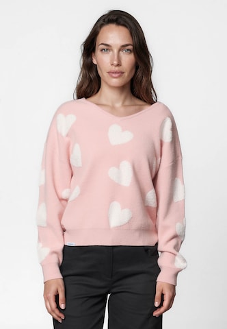 Kleinigkeit Pullover 'Lovely Wollma' in Pink: Vorderseite