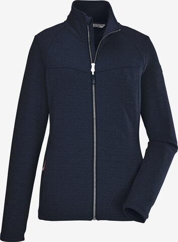 KILLTEC Athletic Zip-Up Hoodie 'KOS' in Blue: front