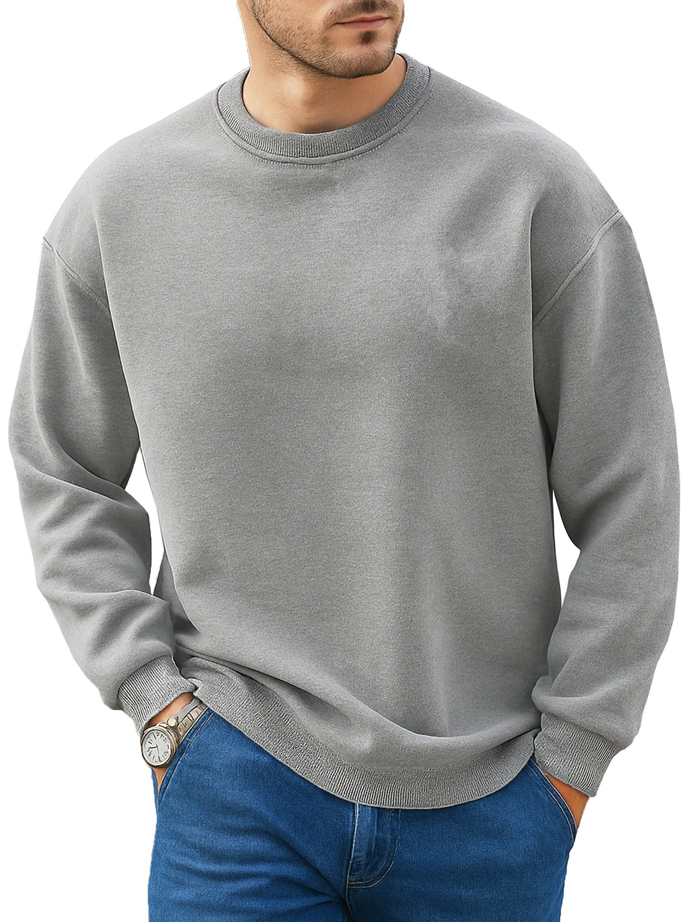 RMK Sweatshirt 'Pulli' in Grey: front