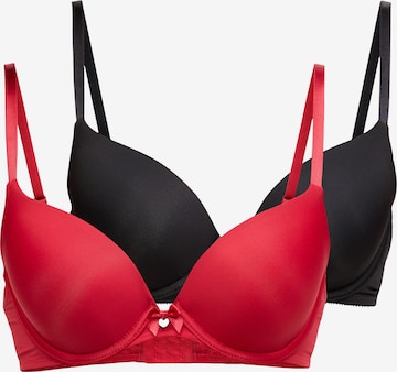 Hunkemöller T-Shirt Rintaliivi 'P&M' värissä punainen: etupuoli
