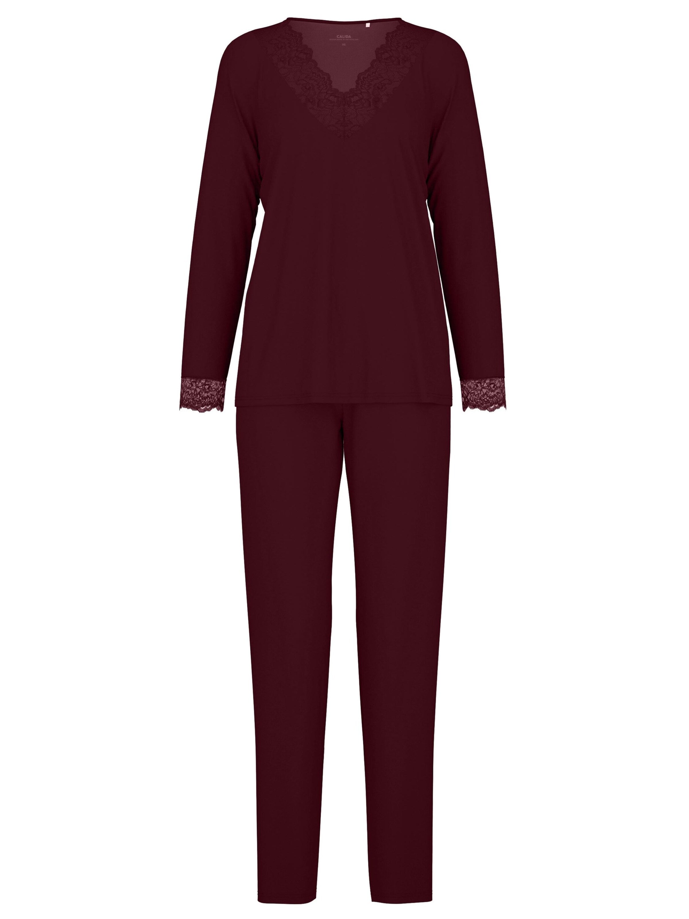 CALIDA Pajama 'Elegant Dreams' in Purple: front