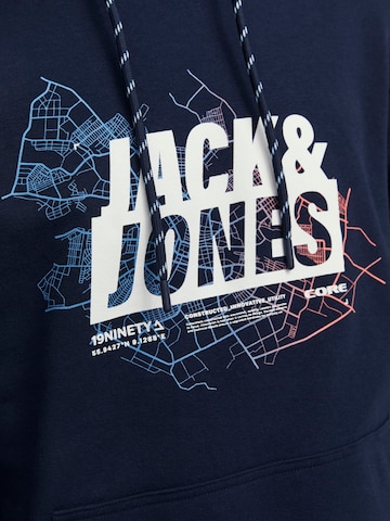 JACK & JONES Sweatshirt 'Map' i blå