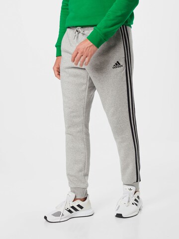 ADIDAS SPORTSWEARTapered Sportske hlače 'Essentials' - siva boja: prednji dio