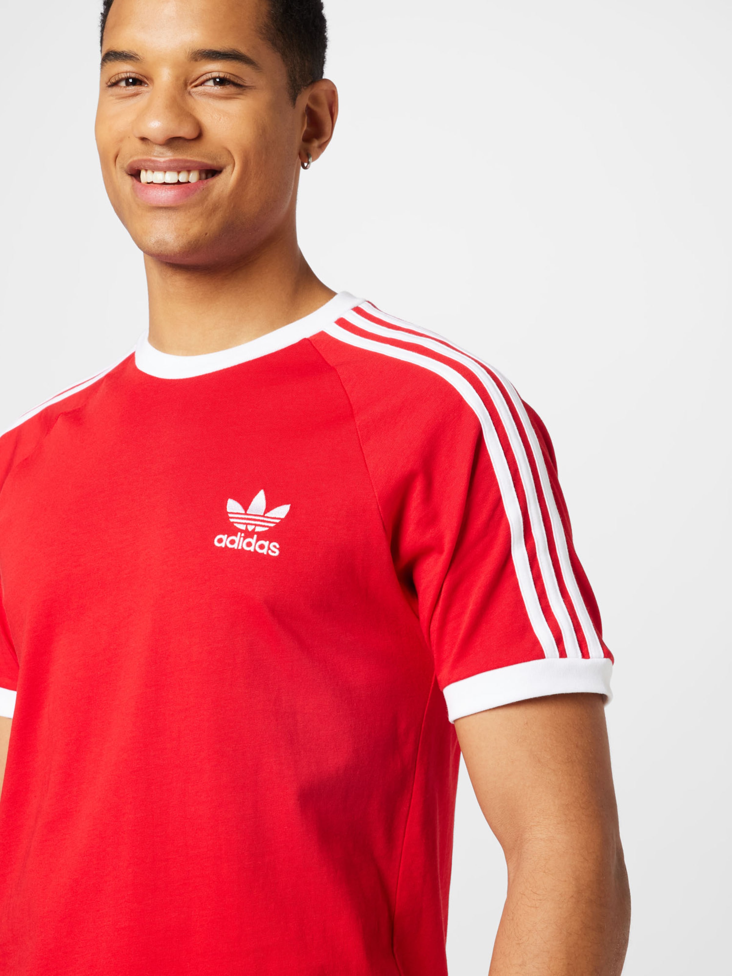 T shirt 3 stripes adidas clearance rouge