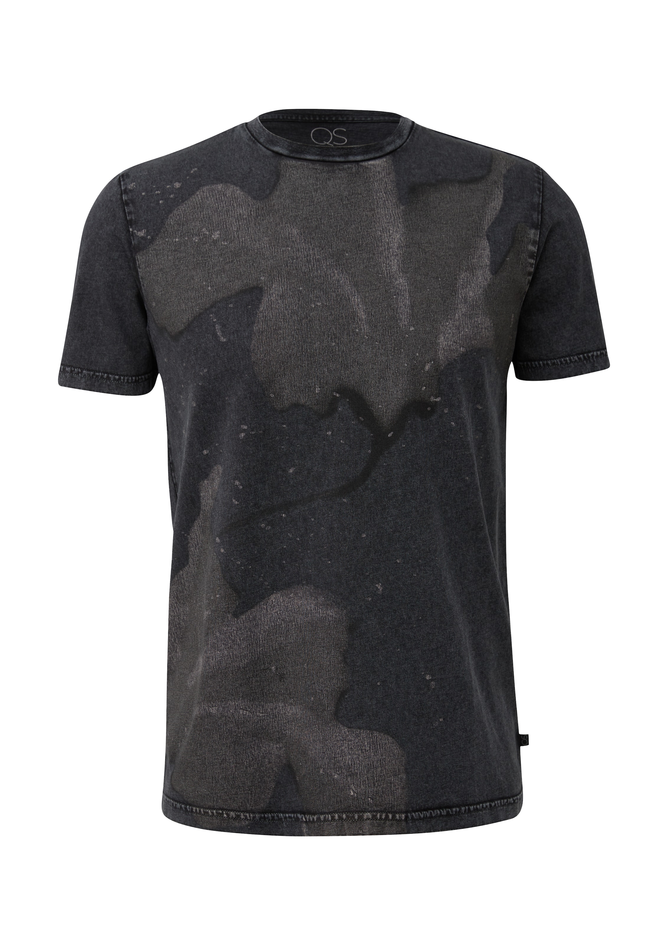 T-Shirt QS en noir : devant