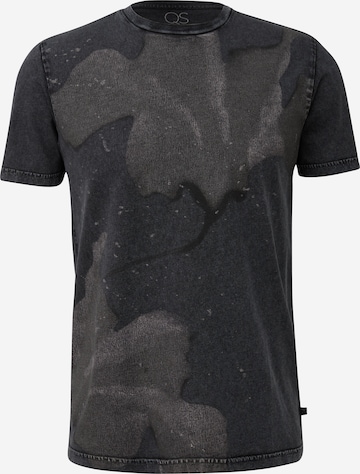 T-Shirt QS en noir : devant