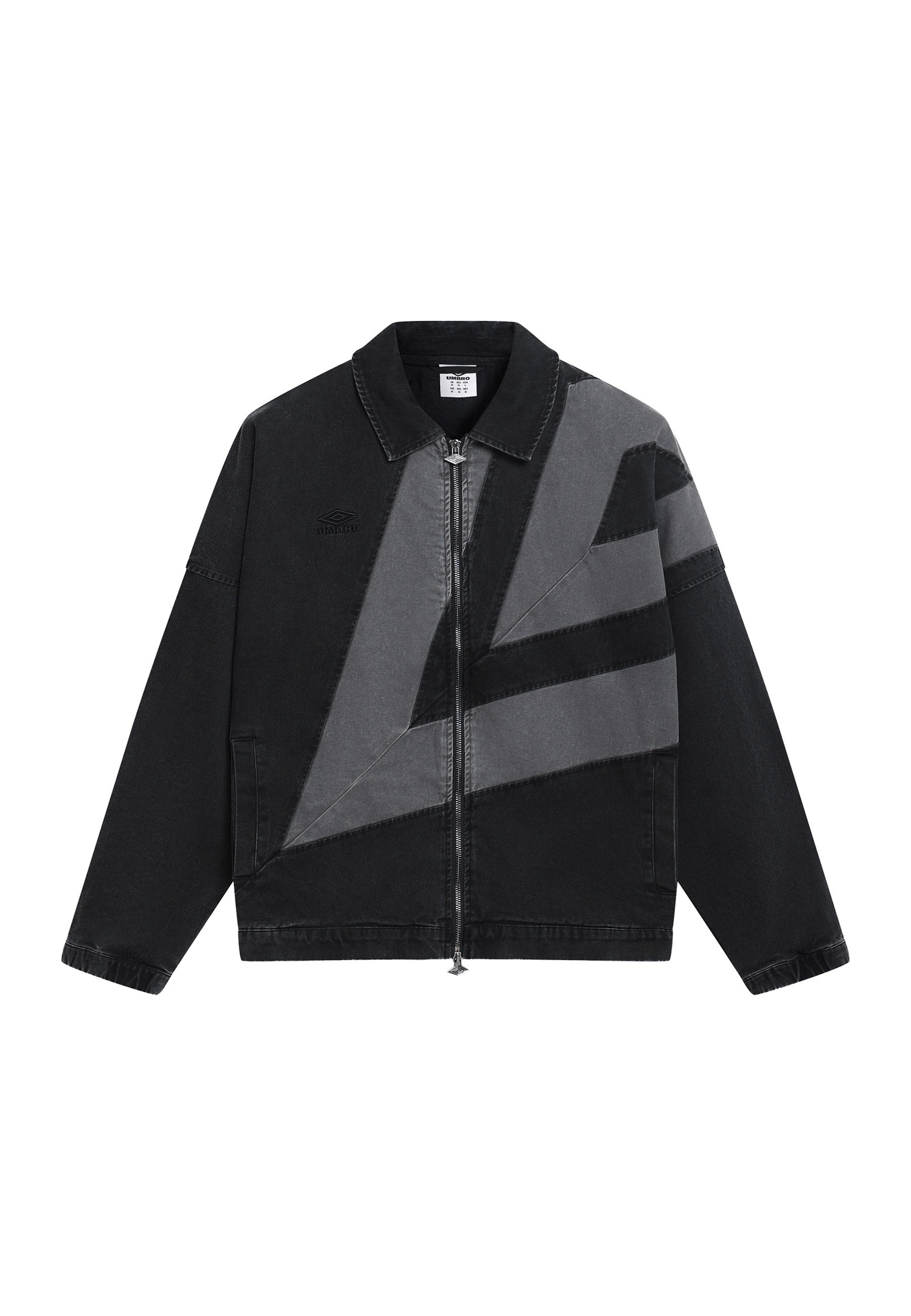 UMBRO Tussenjas 'Drill' in L in de kleur Grey denim / Black denim, Productweergave