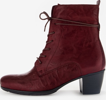 GABOR Lace-Up Boots in Red