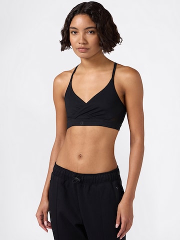 Champion Authentic Athletic Apparel Бюстие Спортен сутиен в черно: отпред