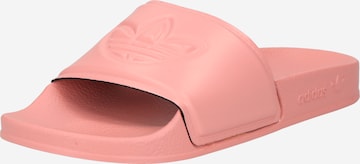 ADIDAS ORIGINALS - Sapato aberto 'ADILETTE TREFOIL' em rosa: frente