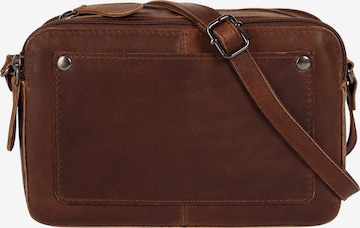 Sac à bandoulière Cluty en marron : devant