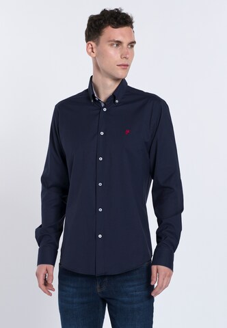 DENIM CULTURE Regular fit Button Up Shirt ' MILAN ' in Blue: front
