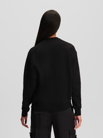 Karl Lagerfeld Sweatshirt ' Kameo Rhinestone ' in Black
