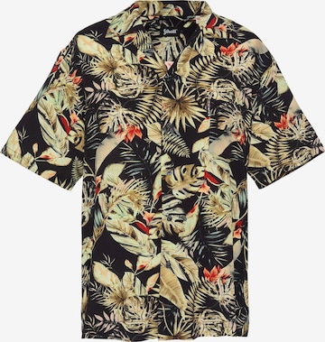 Schott NYC Button Up Shirt in Black: front