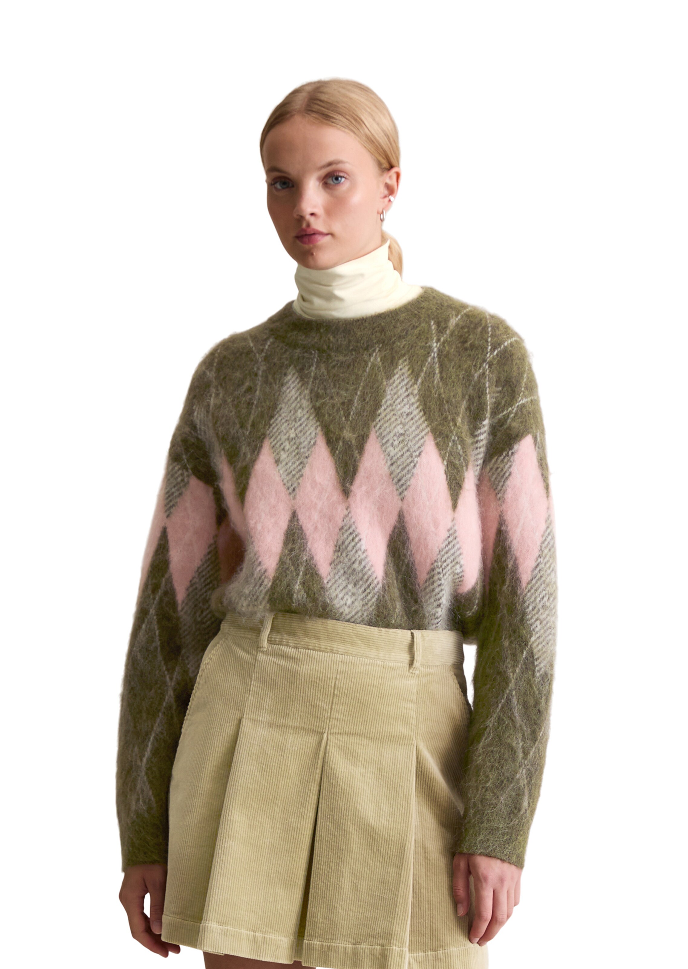 Pull-over 'Preppy' Marc O'Polo DENIM en vert : devant