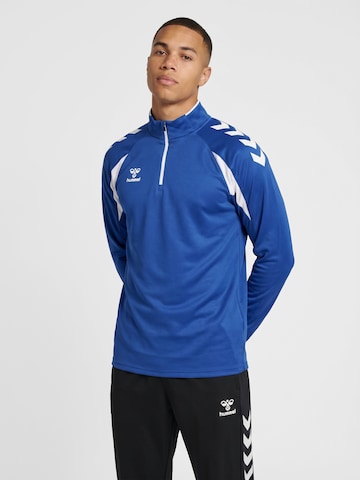 Hummel Sportsweatshirt in Blauw: voorkant