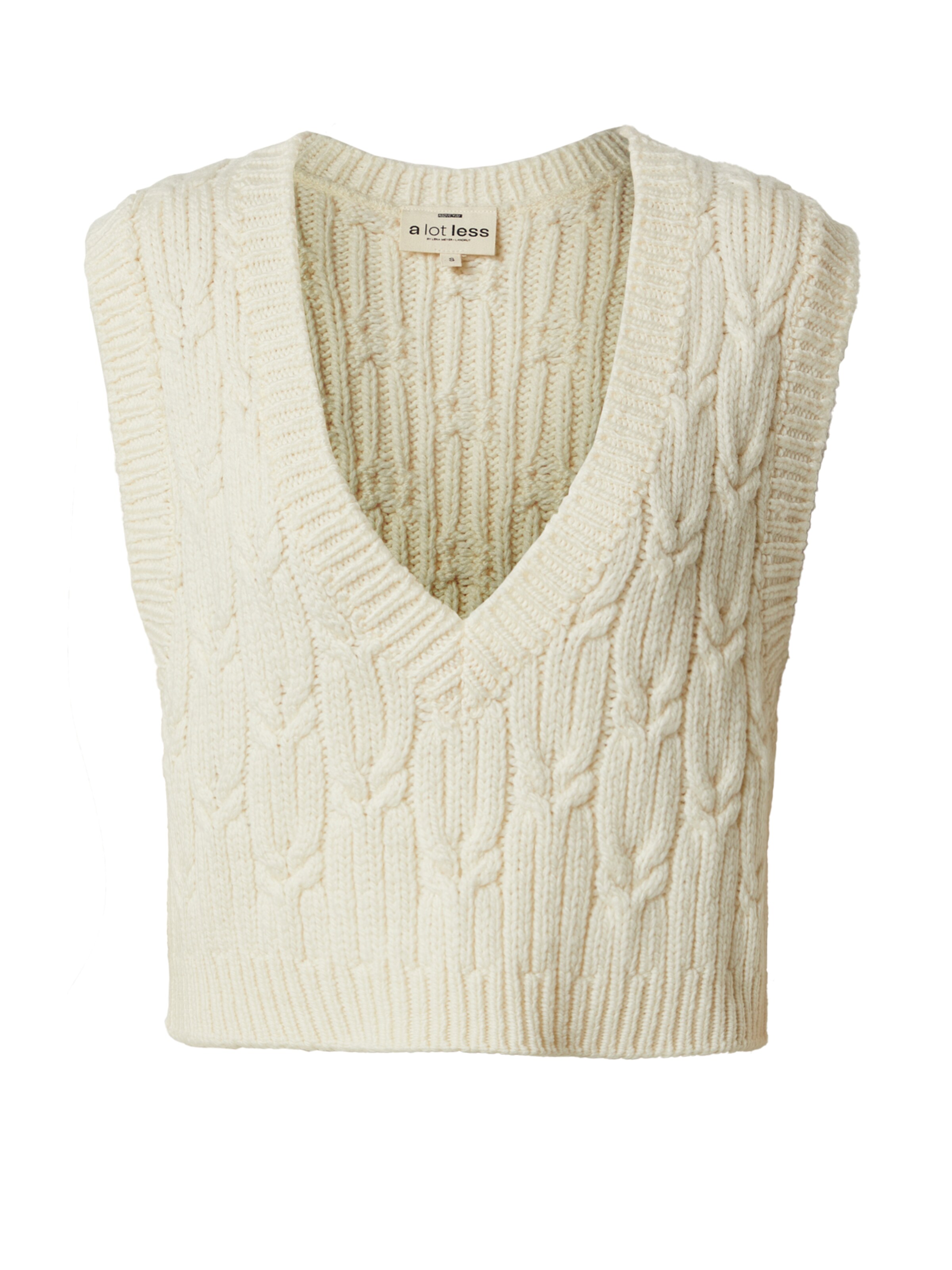 A LOT LESS Пуловер 'Florence' в бяло: отпред