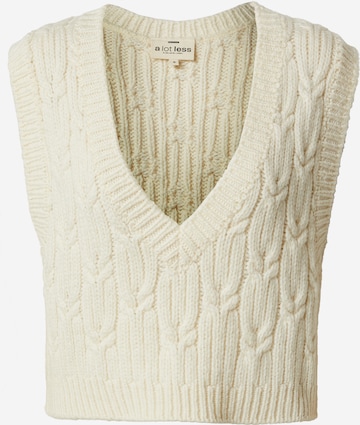 A LOT LESS Пуловер 'Florence' в бяло: отпред