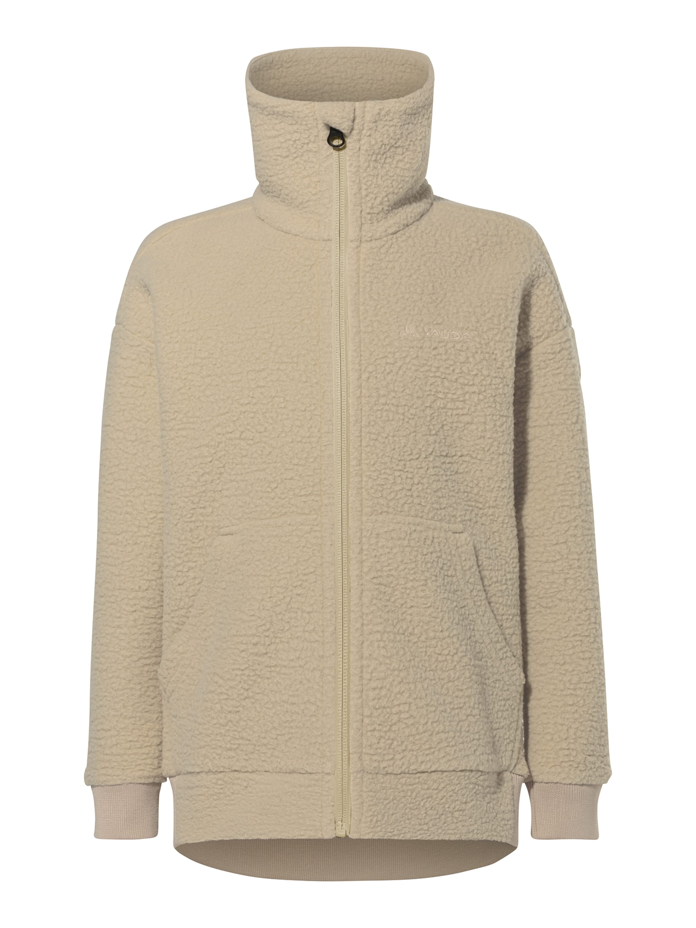 VAUDE Athletic fleece jacket 'Manukau' in Beige: front