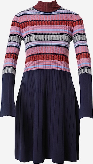 MAX&Co. Knit dress 'DAFNE' in Light blue / Dark blue / Mixed colours / Coral / Salmon, Item view