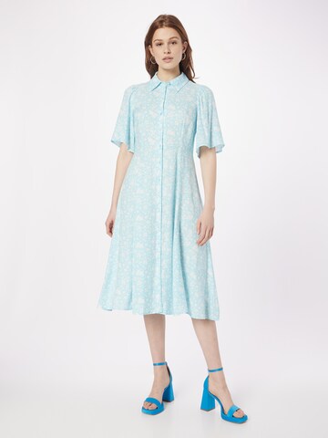 Y.A.S Sukienka koszulowa 'Telli' w kolorze niebieski: przód