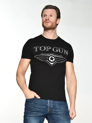 TOP GUN Shirt in Black: front