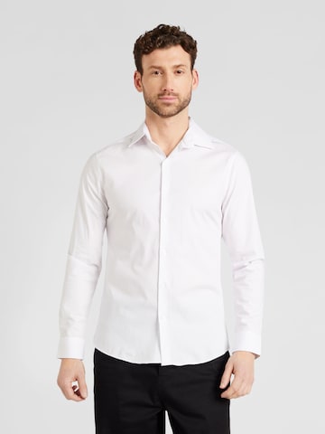 TOPMAN Slim fit Skjorta i vit: framsida