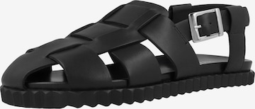 Sandales 'Alice' Voile blanche en noir : devant