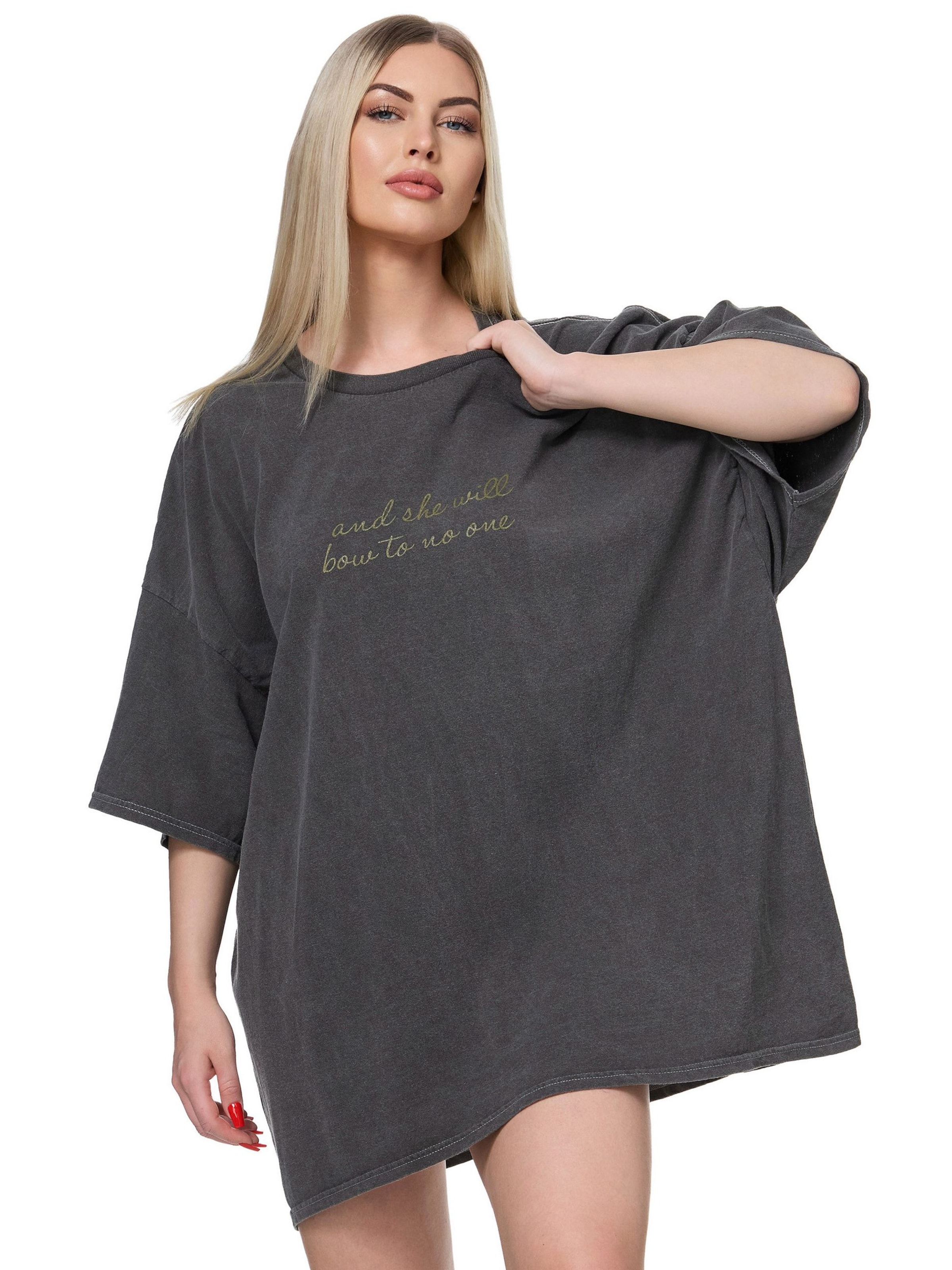 Worldclassca Oversized Shirt in Grey: front