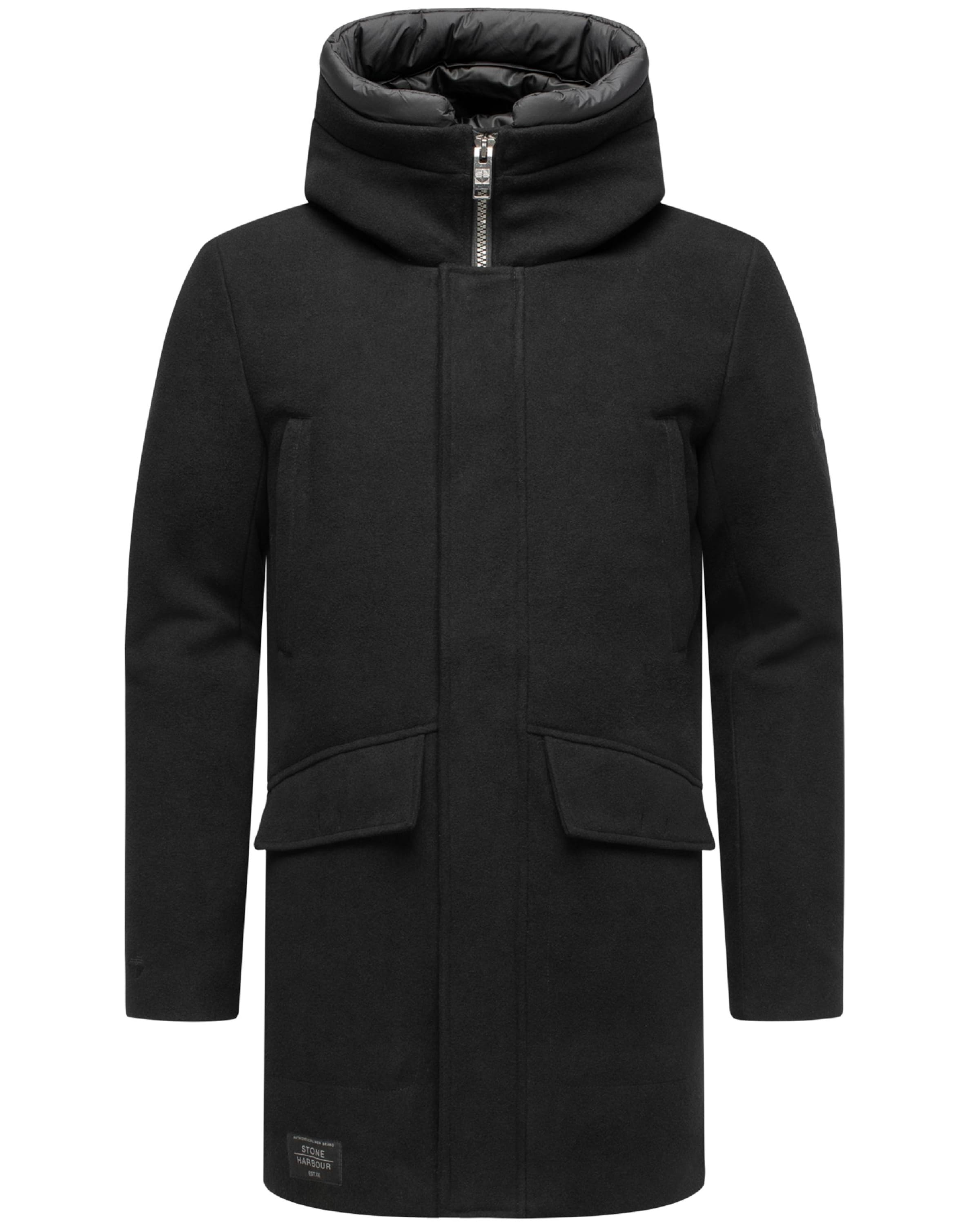 STONE HARBOUR Zimný kabát 'Fenroos' - Čierna: predná strana