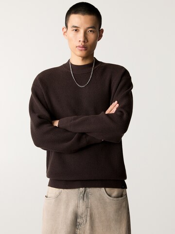 Pull&Bear Pulover | rjava barva: sprednja stran