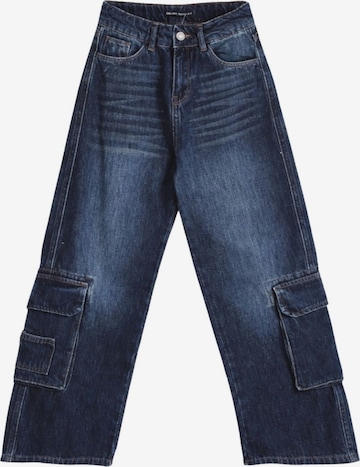 Solang Hose Cargo-Look lässig mit Seitentaschen in Blau: Vorderseite