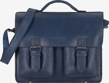 Greenland Nature Document Bag in Blue: front