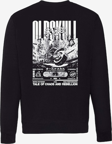 Oldskull Sweatshirt 'ASIAN FUTURISM RIDER' in Black: front
