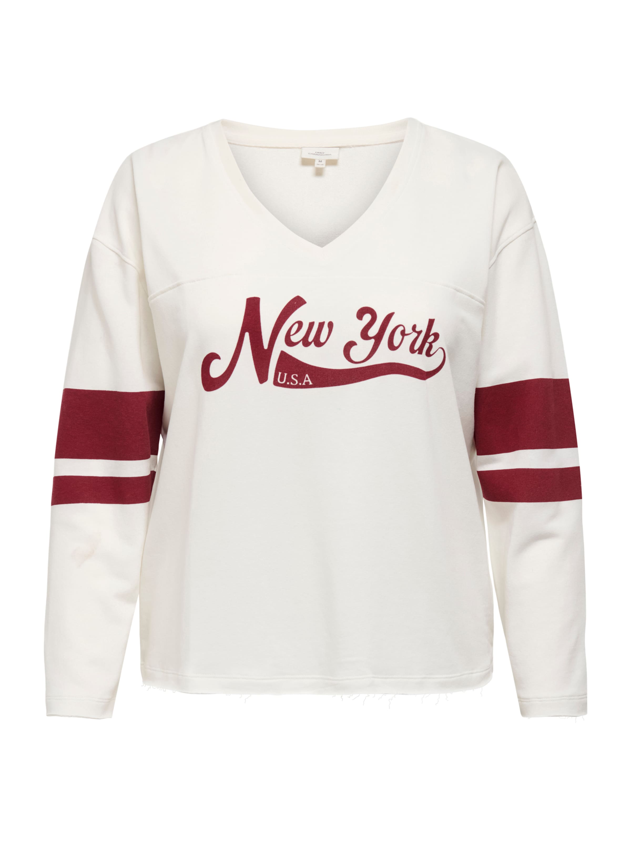 ONLY Carmakoma Sweatshirt 'CAREmery' in White: front