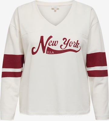 ONLY Carmakoma Collegepaita 'CAREmery' värissä valkoinen: etupuoli