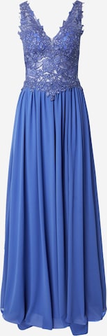 Abito da sera di mascara in blu: frontale
