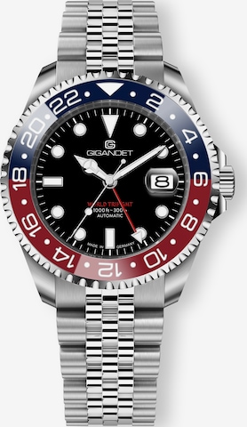 Gigandet Analoguhr 'WORLD TRIP GMT CERAMIC' in Silber: Vorderseite