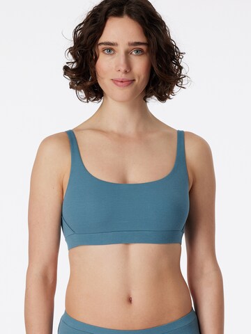 SCHIESSER Bralette Bra 'Pure' in Blue: front