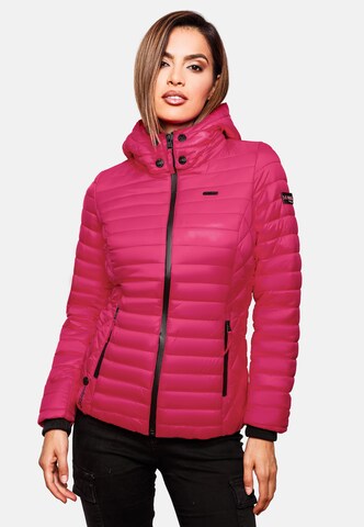 MARIKOO Between-season jacket 'Samtpfote' in Pink: front