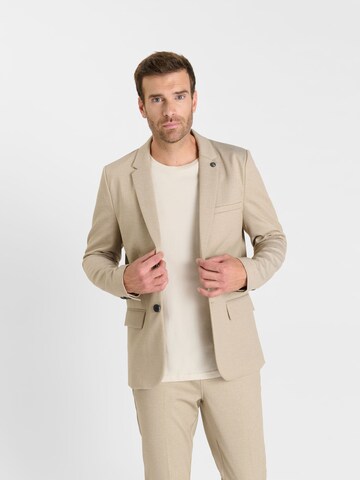 Coupe regular Veste de costume Le Temps Des Cerises en beige : devant