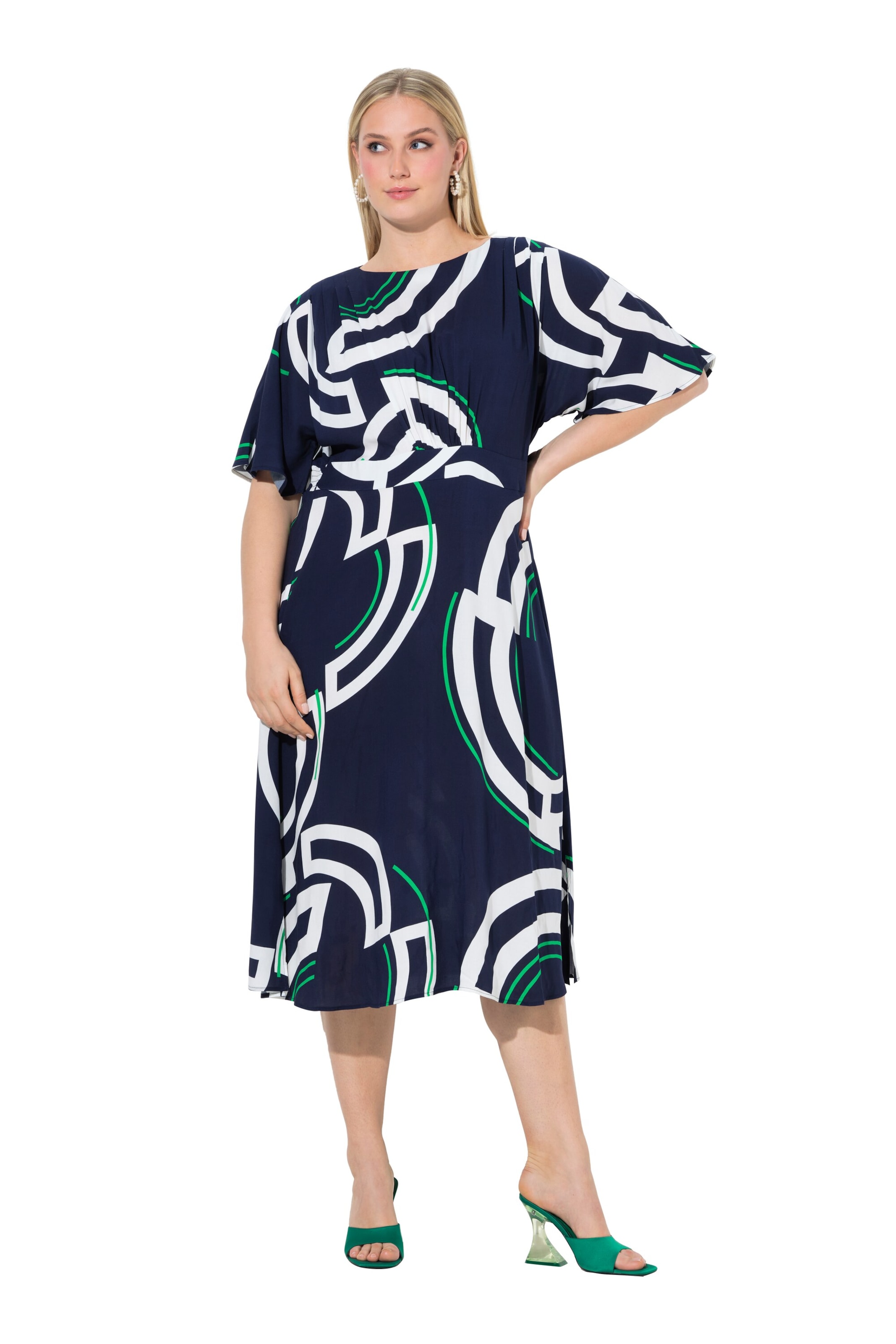 Ulla Popken Kleid in Blau: Vorderseite