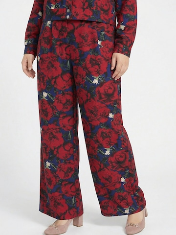 Guido Maria Kretschmer Curvy Wide Leg Hose 'Finja' in Rot: Vorderseite