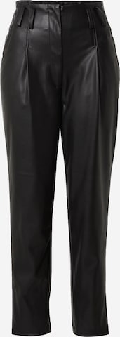 Pimkie Loose fit Pleat-Front Pants 'Pinceaucuir' in Black: front