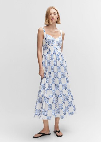 MANGO Letní šaty 'Sicilia' – modrá: přední strana