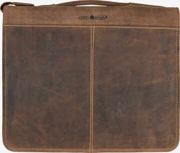 GREENBURRY Document Bag in Brown: front