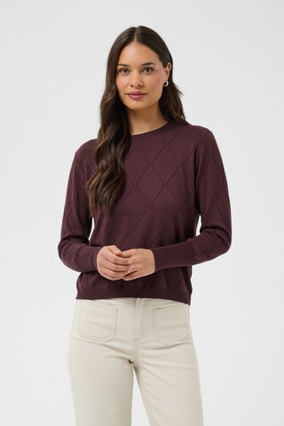 Pull-over Kaffe en marron : devant