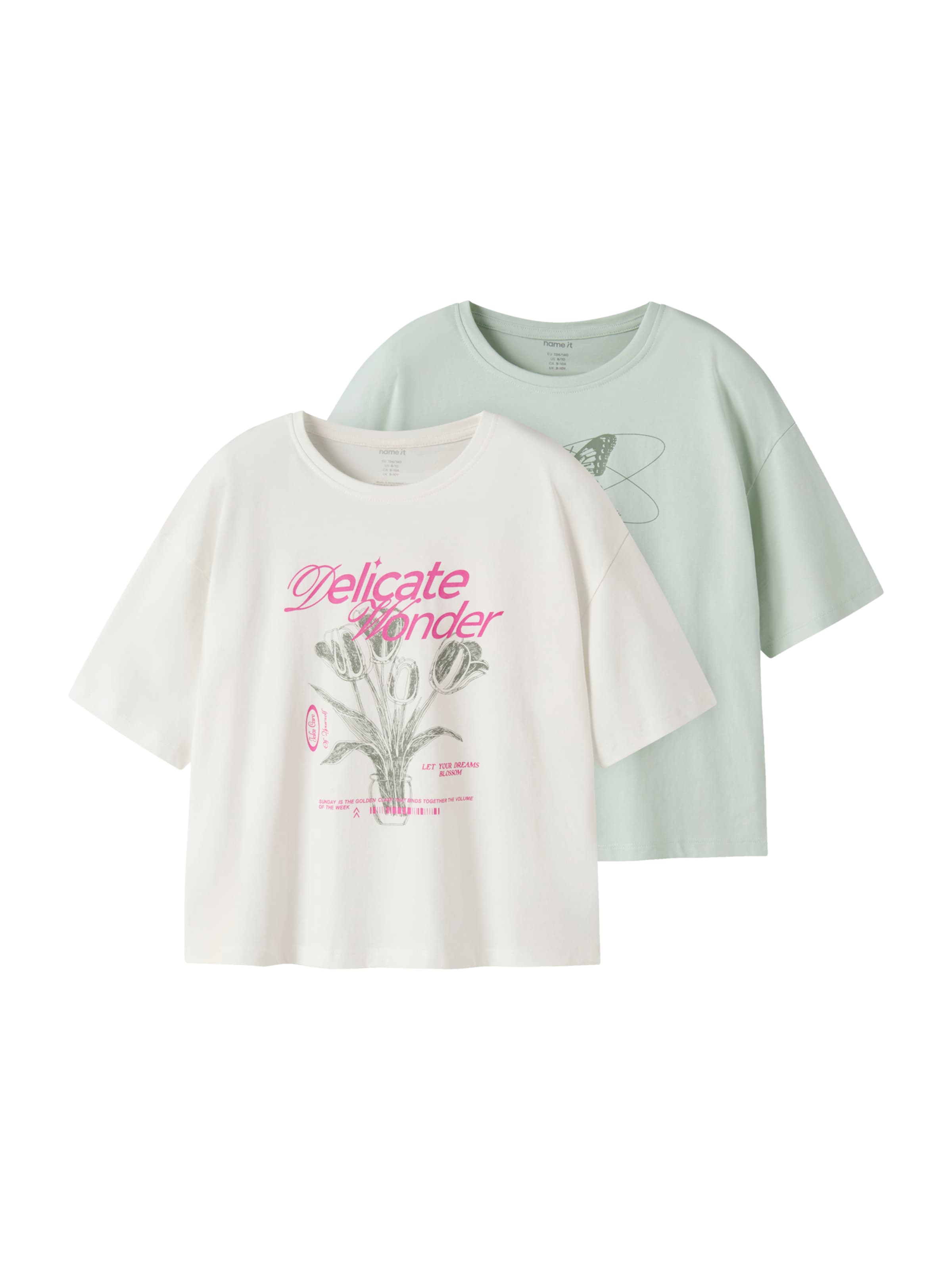 NAME IT Shirt 'NKFVEEN' in Mint / Jade / Pink / White, Item view