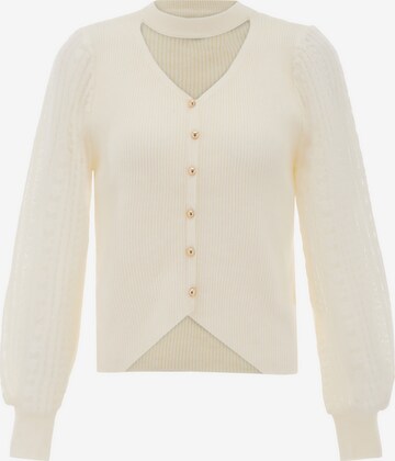 Cardigan NAEMI en blanc : devant